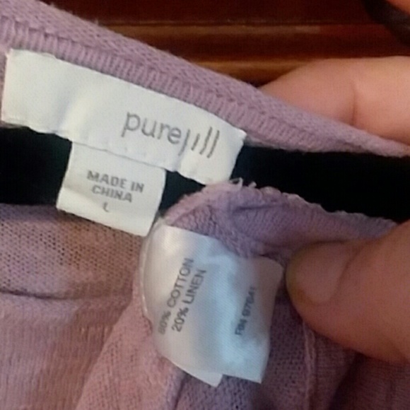 Purejill Lilac Asymmetrical Top - Picture 4 of 4